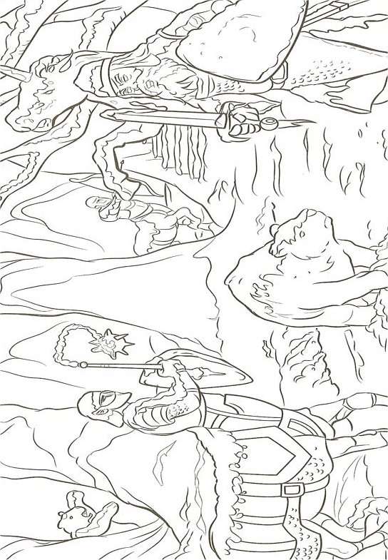 coloriage narnia les soldats de la sorciere